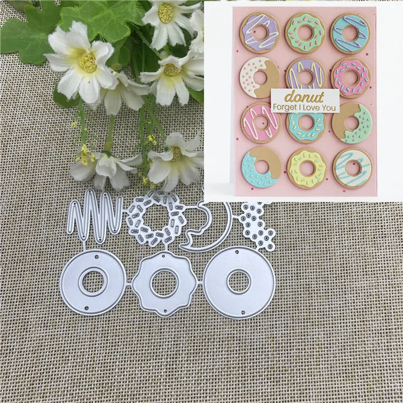 Donut lace frame background Metal Cutting Dies Stencils For DIY Scrapbooking Decorative Embossing Handcraft Template