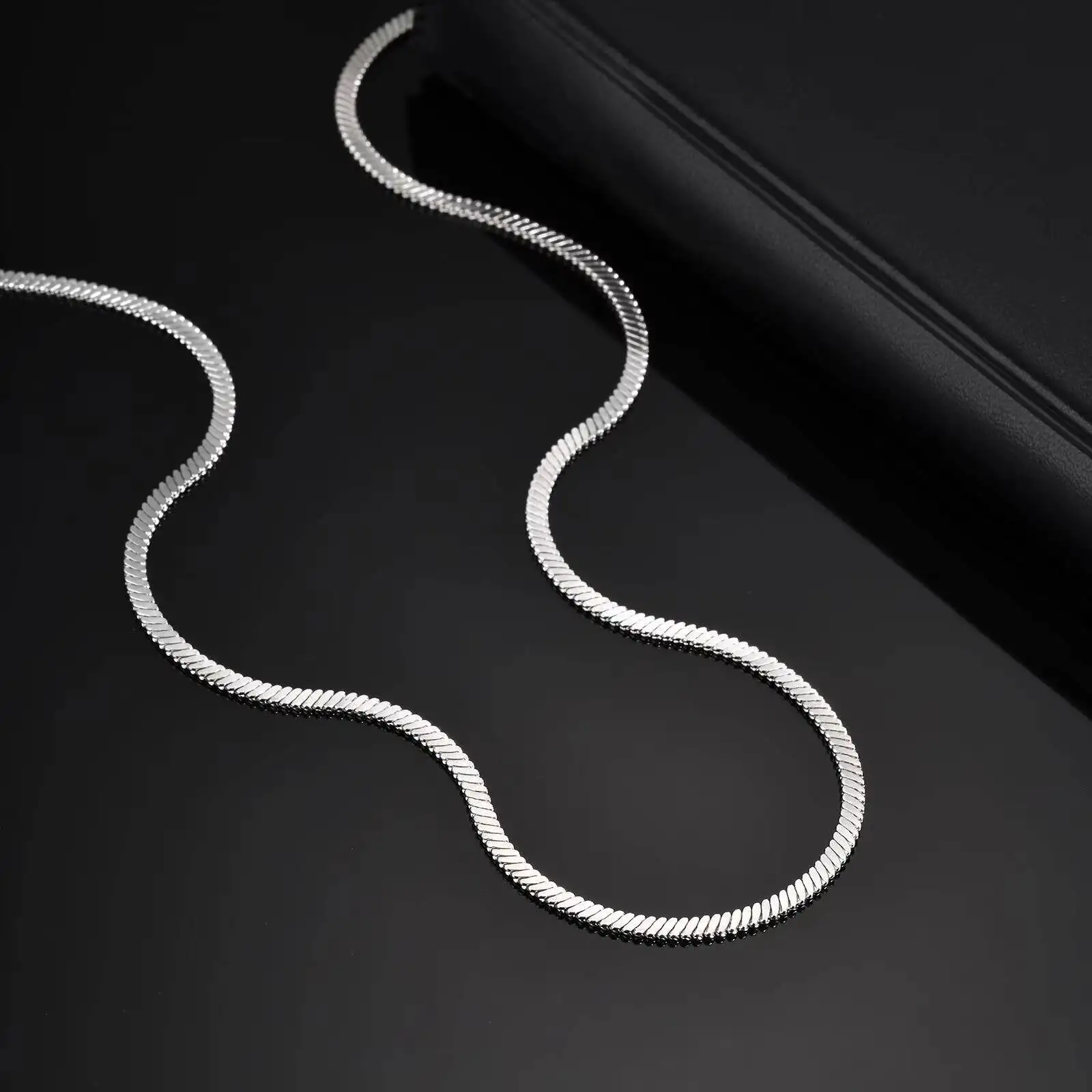 Naszyjnik męski/chocholatka 3MM, cienki łańcuszek ze stali nierdzewnej, hiphopowa biżuteria na co dzień, prezent