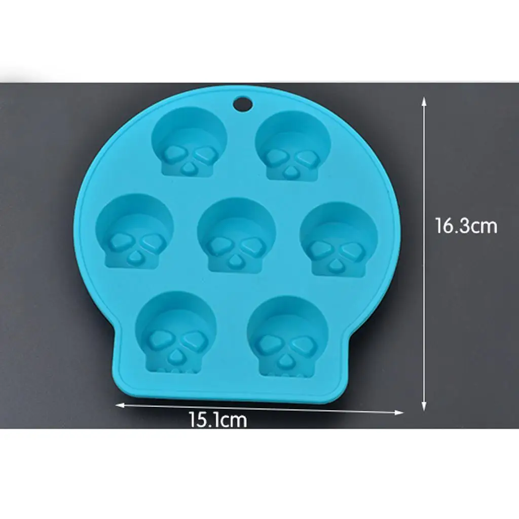Silicone Mould for Cake Decorating Skull Witch Bat Ghost Shapes Baking Mold Tray for Halloween Kitchen Accessory