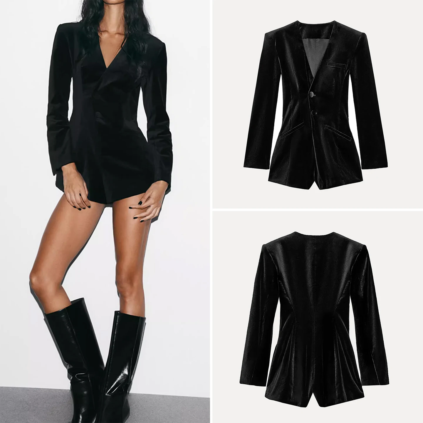 

Z Women's Faion Personali ort V-ne Suit One-piece Pants 2025 New Sle Long Sve Daily Wear Single Button