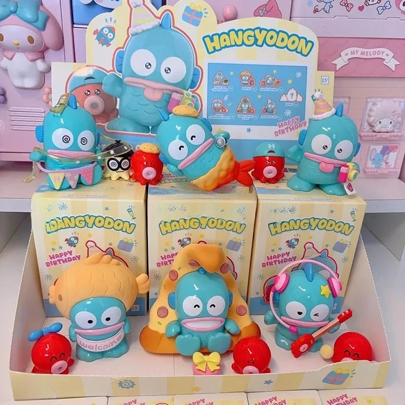 

Sanrio Ugly Fish Hamilton Birthday Big Happy Series Blind Box Action Figure Surprise Bag Mystery Box Anime Doll Statue Girl Toys