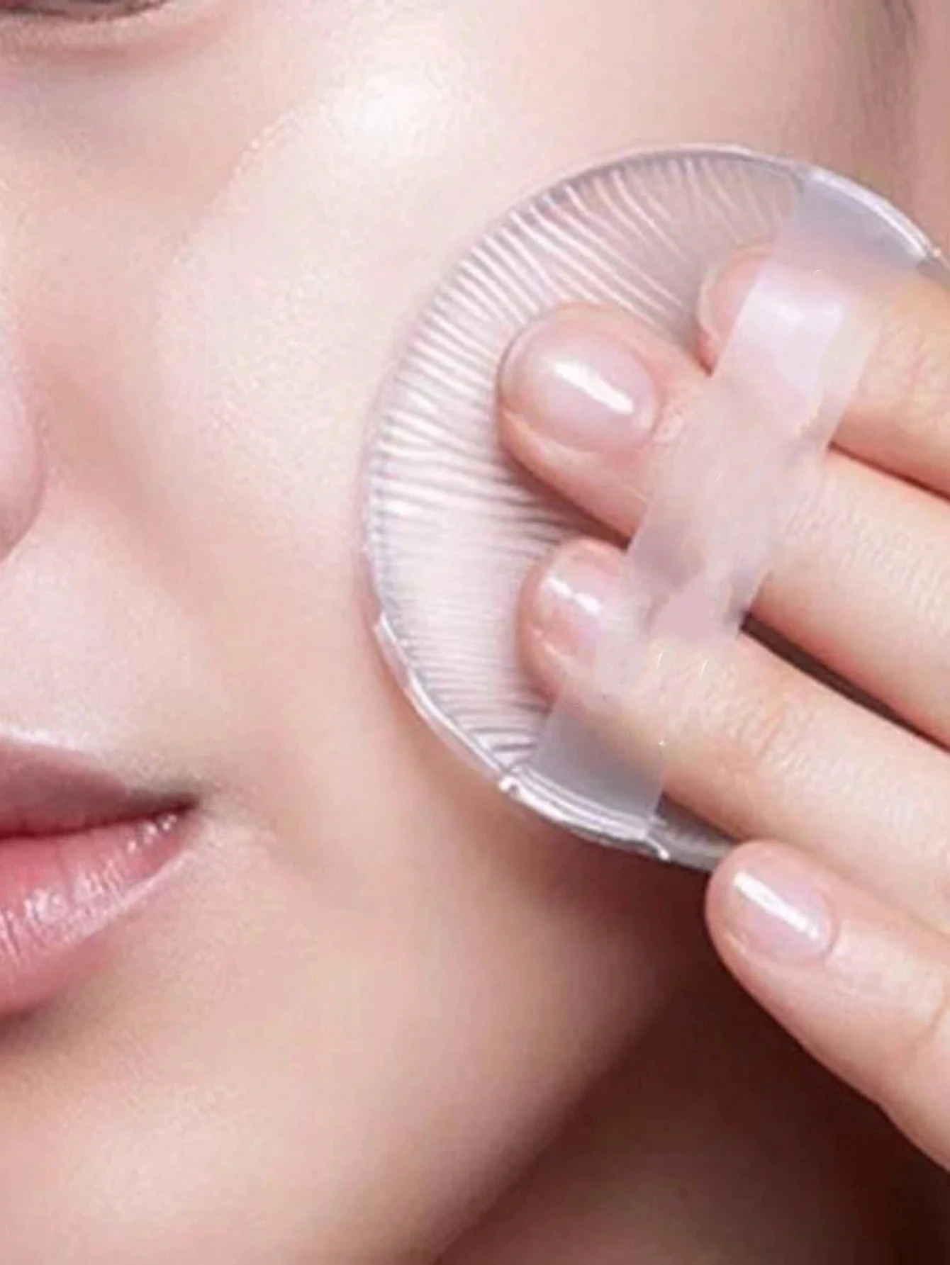 1/2 szt. Silikonowa gąbka do makijażu, kryształowa żelowa gąbka do podkładu BB na bazie wody, przezroczysta gąbka do podkładu, niechłonna