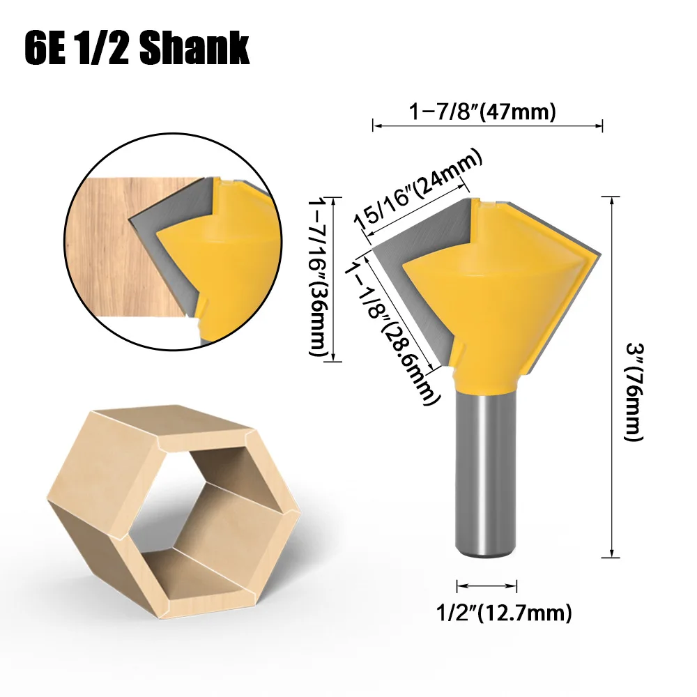 Multi-Sided Dovetail Router Bit 1/2