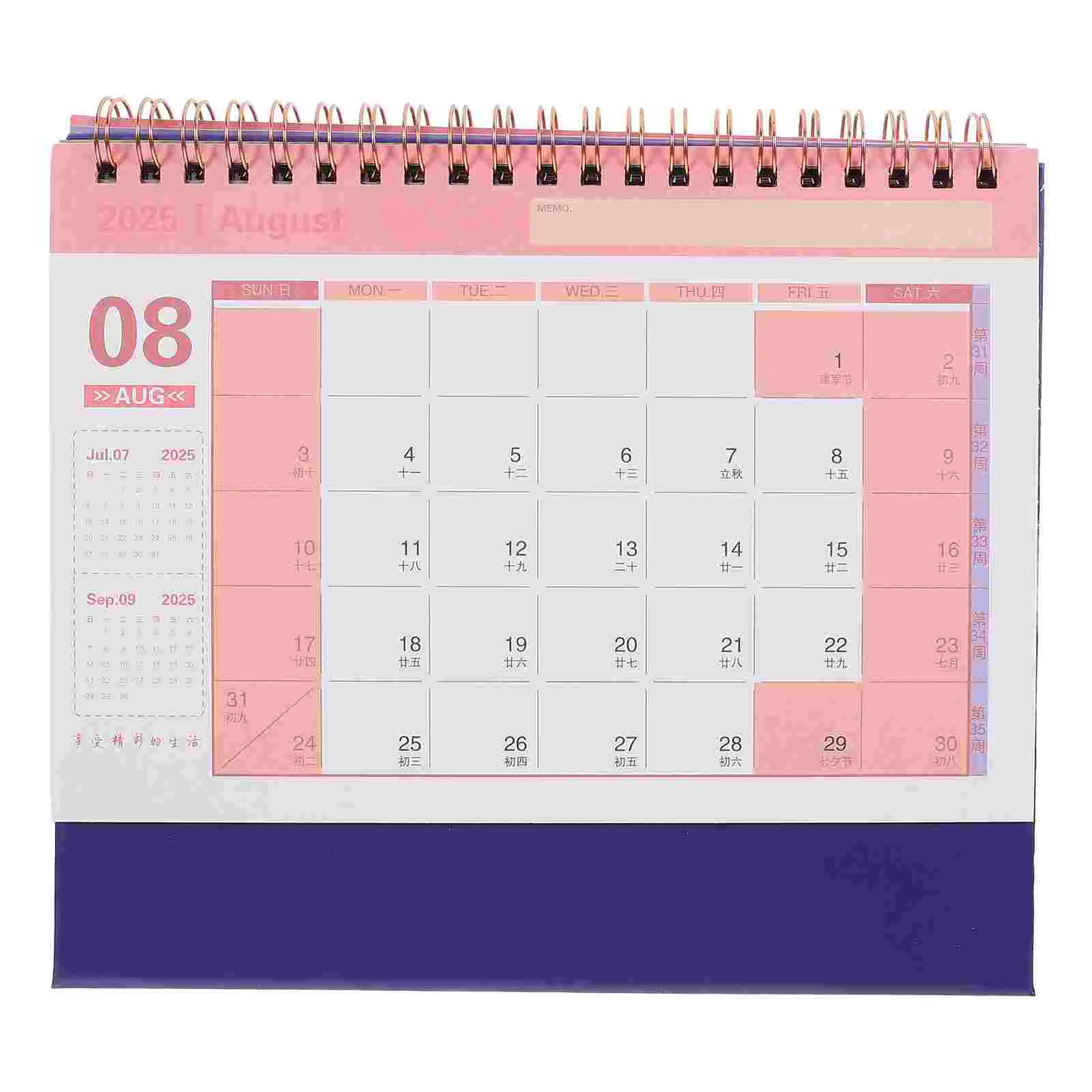 

2025 Desk Calendar Small Table Calendars Monthly Memo Desktop Paper Mini Office