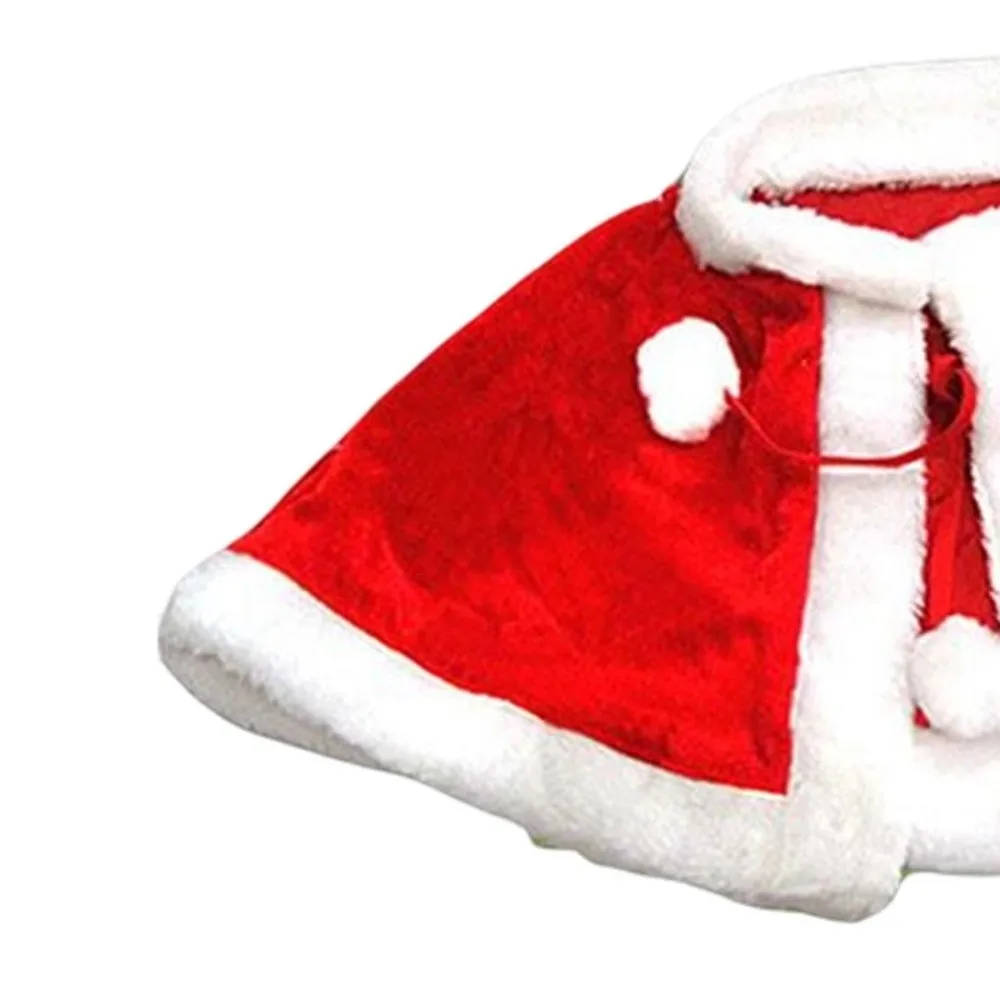 Soft Polyester Christmas Cloak Thick Warm Xmas Cape Shawl Women Ponchos Party Costumes Dress