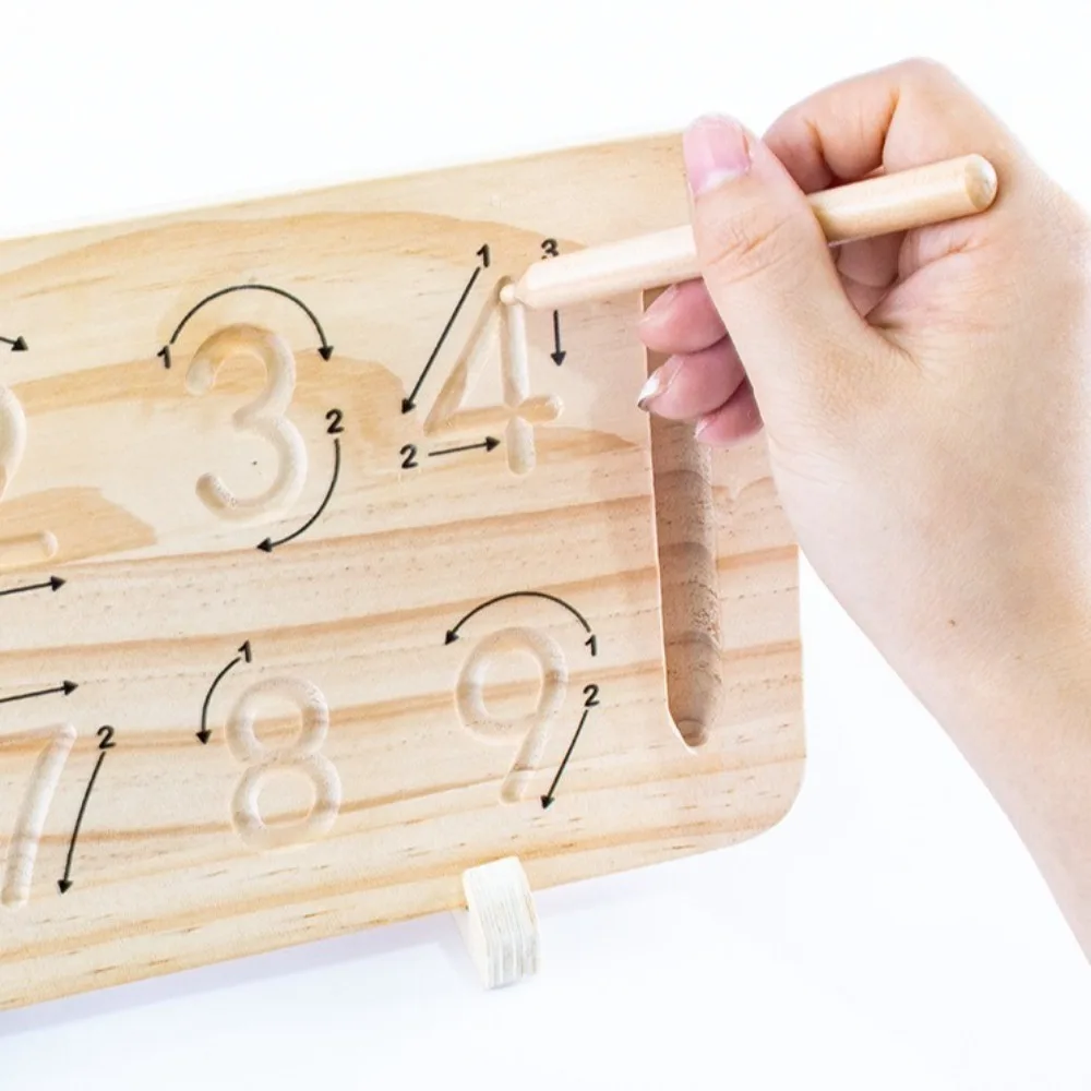2-in-1 voorschools leerspeelgoed Leren wiskundebediening Houten vingerrekken Diversiteitstraining Montessori-speelgoed