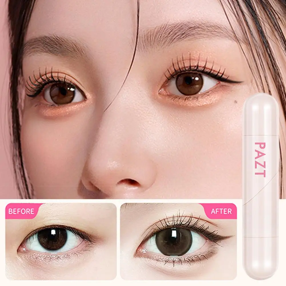 NEW Rotate Eyeliner Stamp Integrated Black Brown Dual-Tip DIY Eyeliner Double-end Diamond Glitter Makeup Liquid Pen Fast Drying