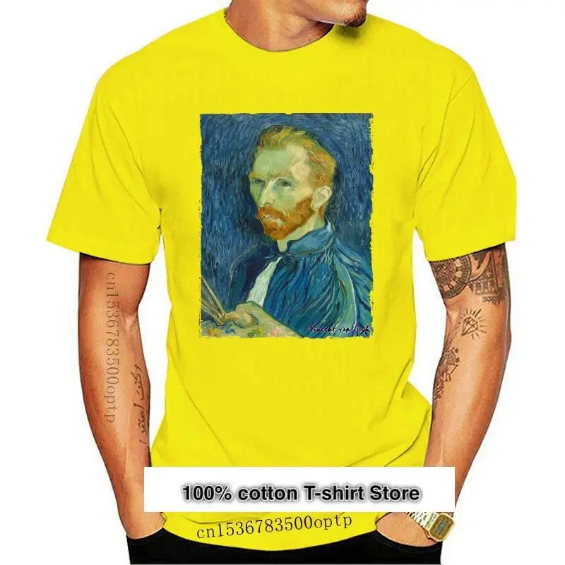 Camiseta de Vincent Van Gogh para hombre y mujer, camisa con autorretrato, arte divertido, novedad de 1889