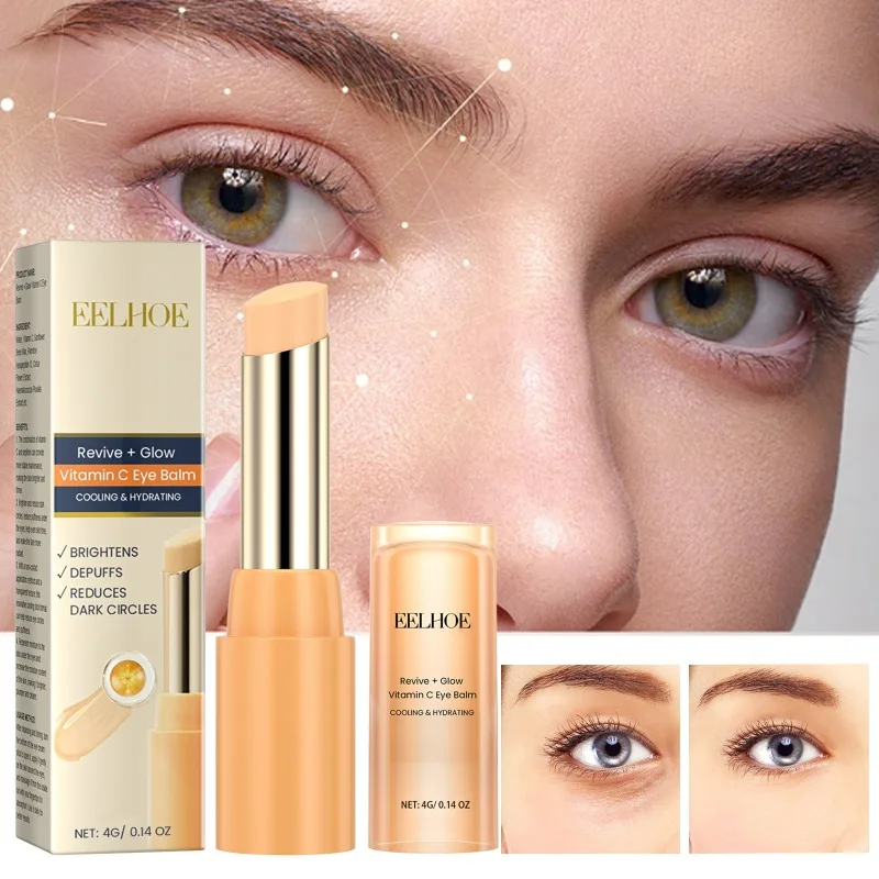 Vitamin C Augen creme Stick verblassen feine Linien Anti Augenringe Augen taschen Schwellungen aufhellen feuchtigkeit spendende Augen Kontur Hautpflege