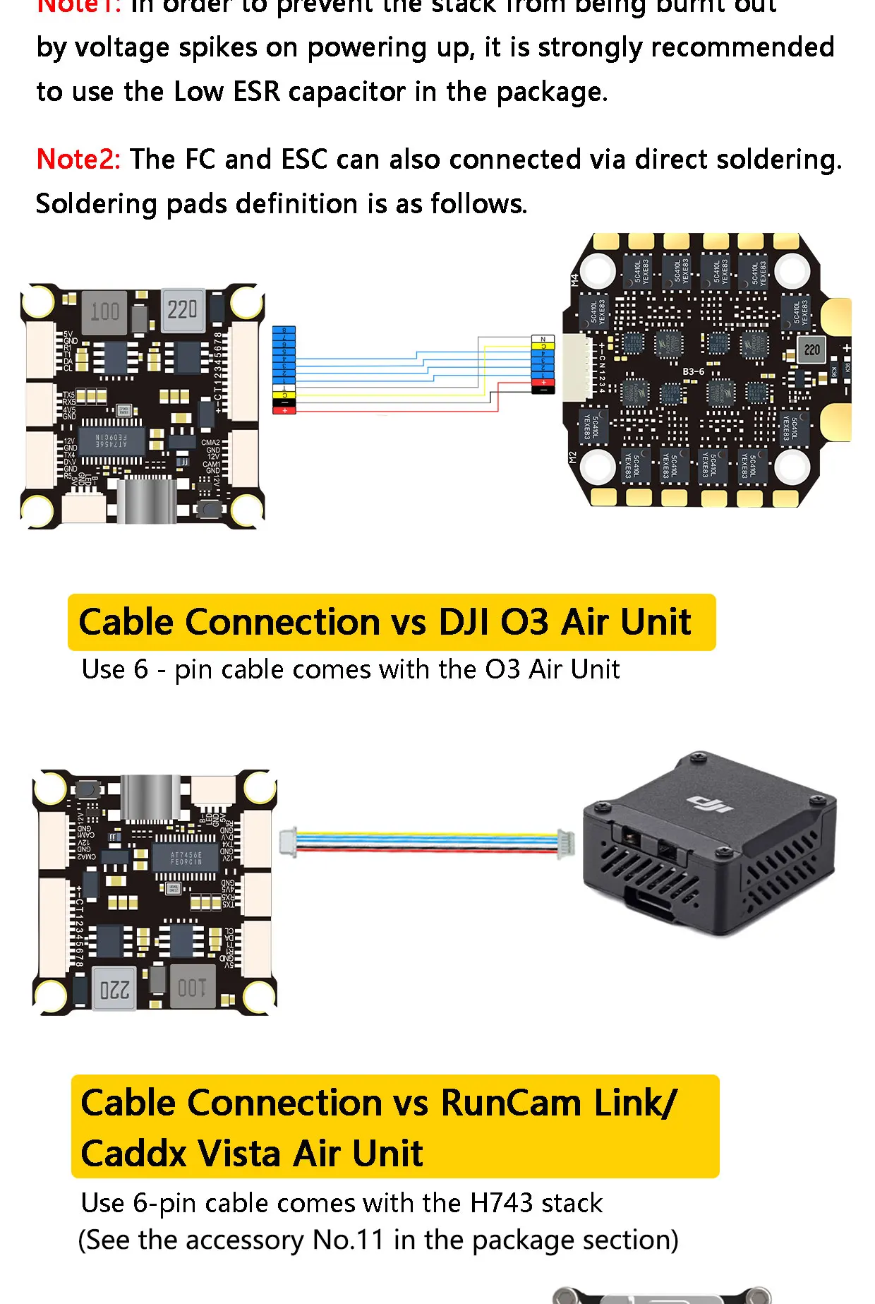 DAKEFPV H743 Flight Controller and ESC Combo for FPV Drone, Betaflight H7FC & 4in1 70A ESC, Support 3-12S, for Analog HD System