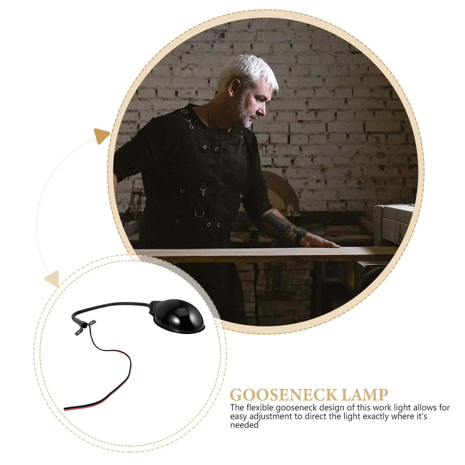 مصباح معقوفة مرن LED ضوء العمل لمخرطة الطحن، سطوع عالي، إضاءة صناعية متينة، ضوء ضغط الحفر