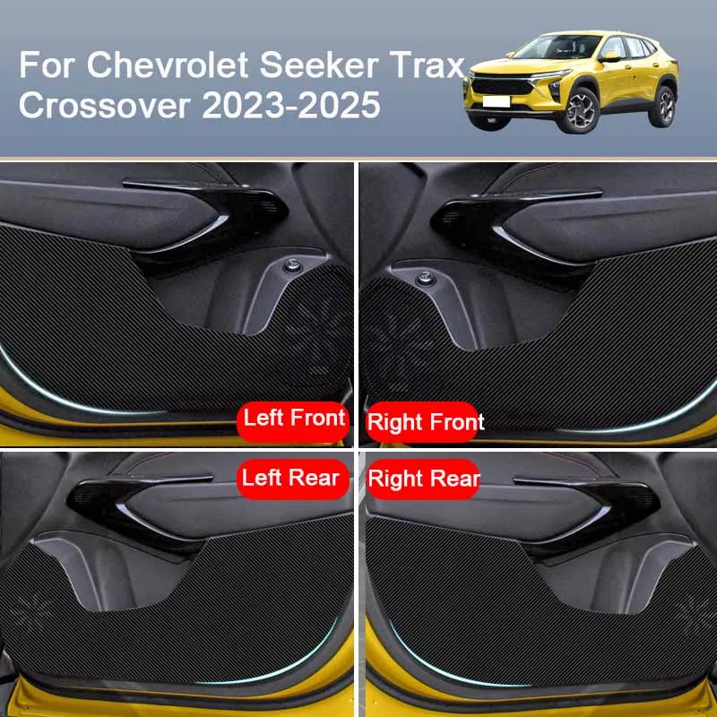 

Car Door Anti Kick Pad Leather Protection Film Protector Stickers Auto Accessories For Chevrolet SEEKER TRAX Crossover 2023-2025