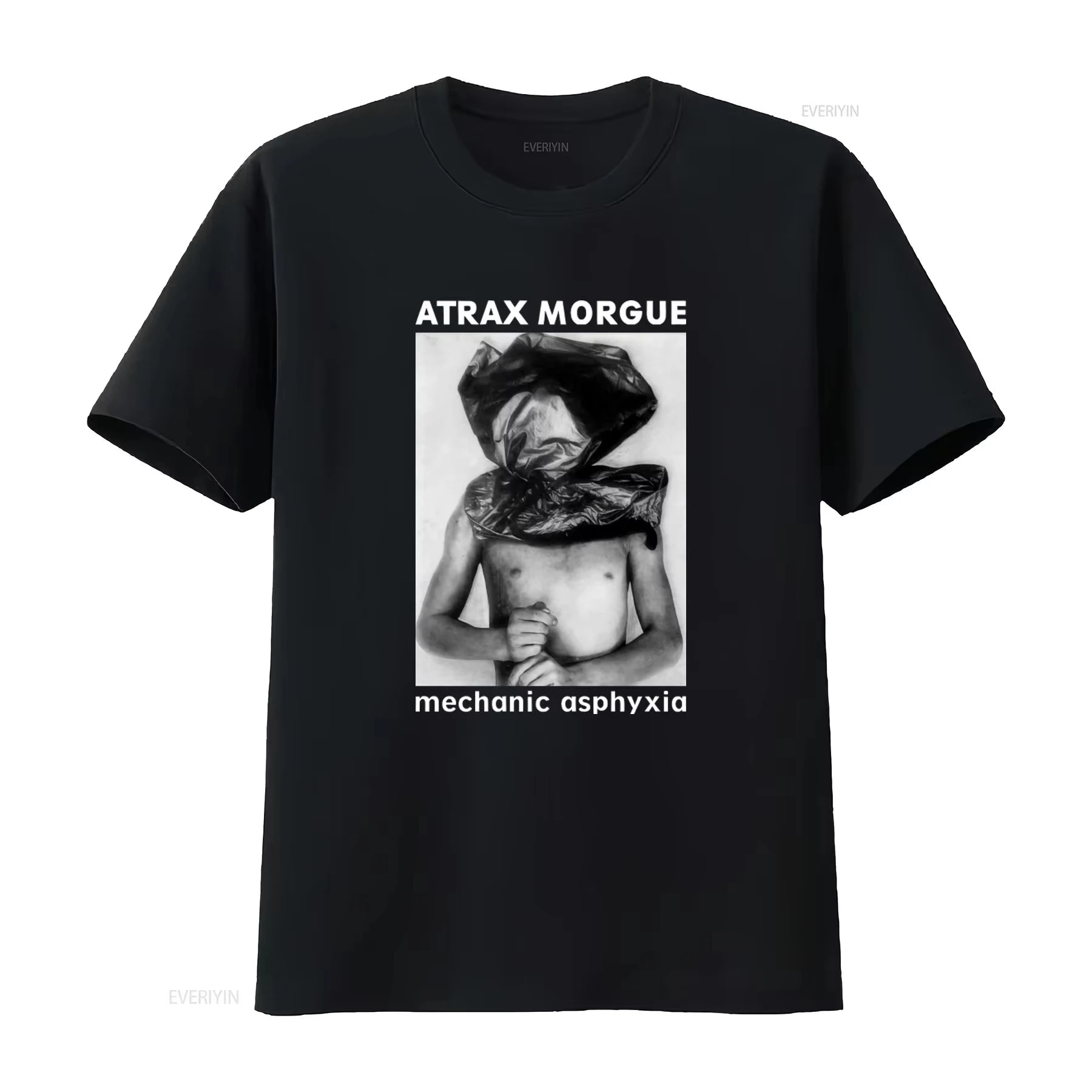 2026 ATRAX MORGUE Mechanic Asphyxia Print T Shirt for Men vintage Washed Stretched Comfortable graphic Ve