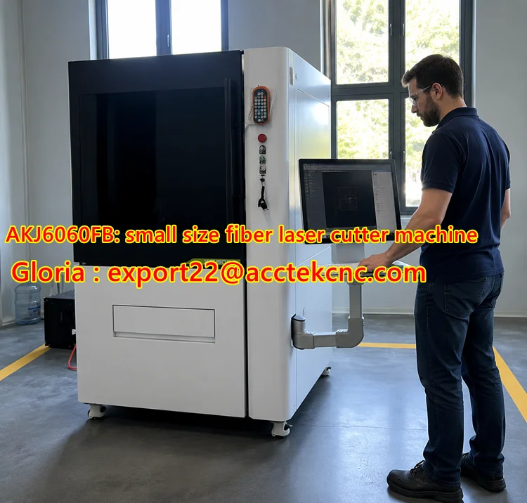 600mmx600mm Full Enclosure Fiber Laser Cutter Machine High Accuracy CNC Metal Cutting Equipment For Small Metal Parts