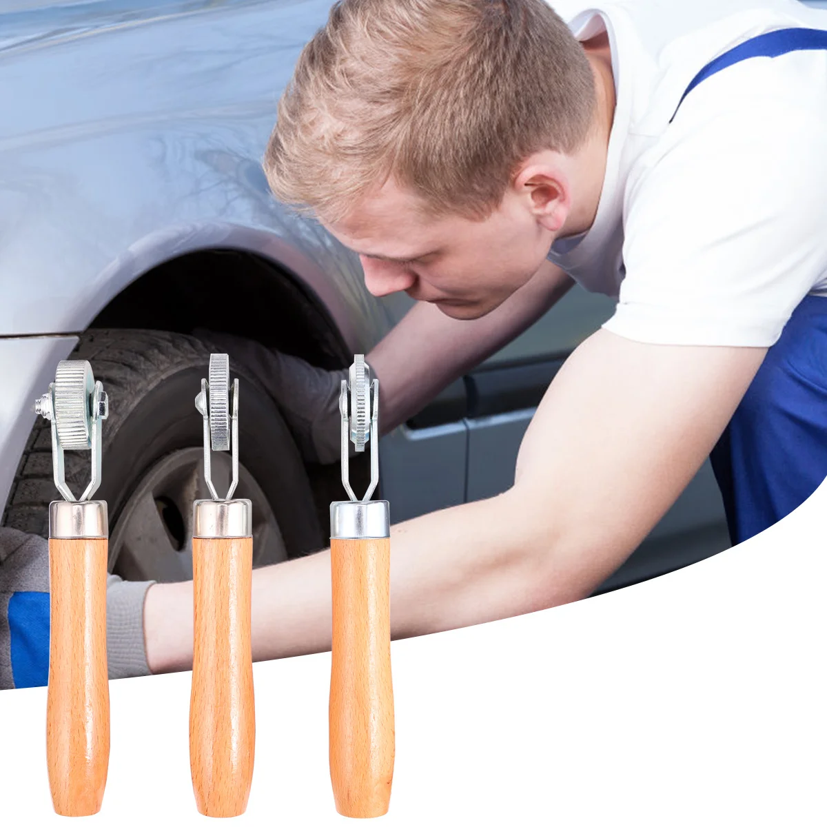 

3pcs 3Mm 6Mm 12Mm Tire Compaction Roller Set Durable Lightweight For Car Auto Tire Repair Tool Long Lasting Sealing Performance