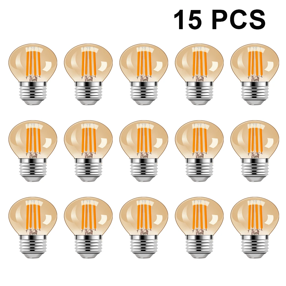 Led Filament Edison Bulb E27 G45 Mini Globe 4W Dimmable Vintage Led Lamp 2200K 2700K Warm White For String Light Bulb