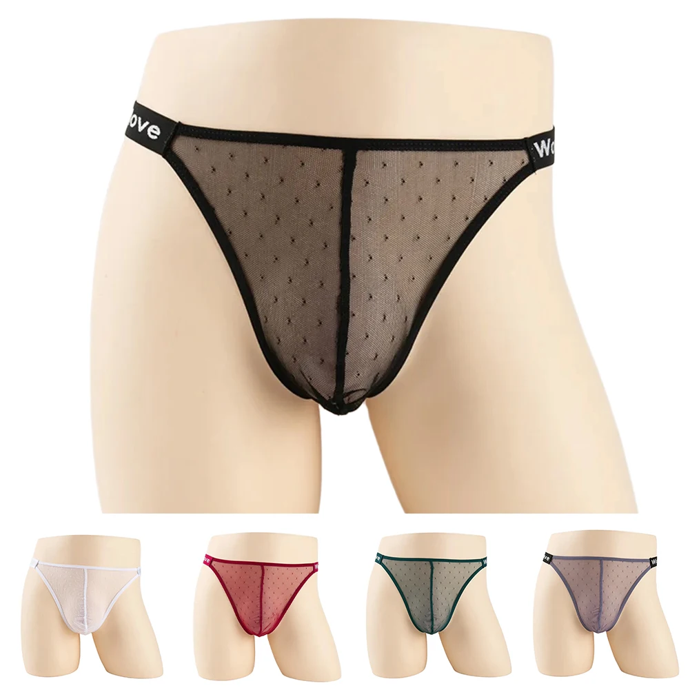For Romantic Nights Low Rise Panties Ultra Thin Mesh Thongs Briefs 30 Spandex Applicable Gender Male Average Size