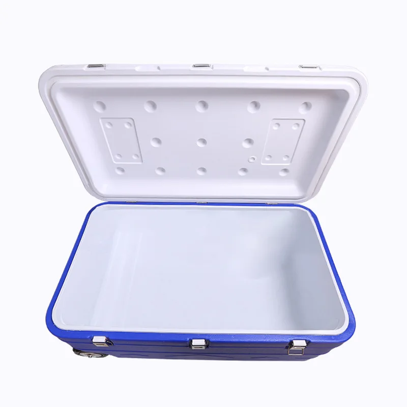 Custom Outdoor Sturdy Insulation Food Grade 180L HDPE PU Cooler Box With Wheels For Fishing Camping Travel And 5-Day Ice Retenti