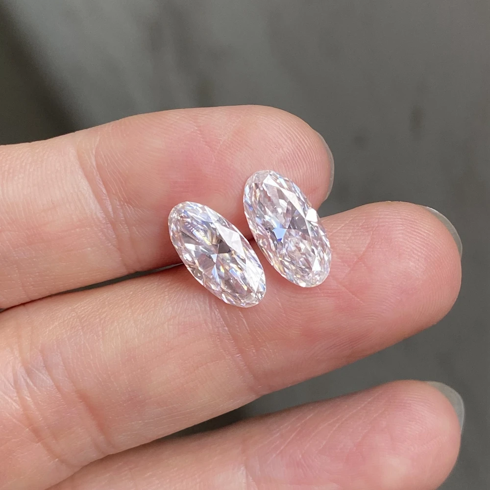 Meisidian-GEMA de diamante moissanita, 7x13,5mm, 3 quilates, corte ovalado suelto D VVS