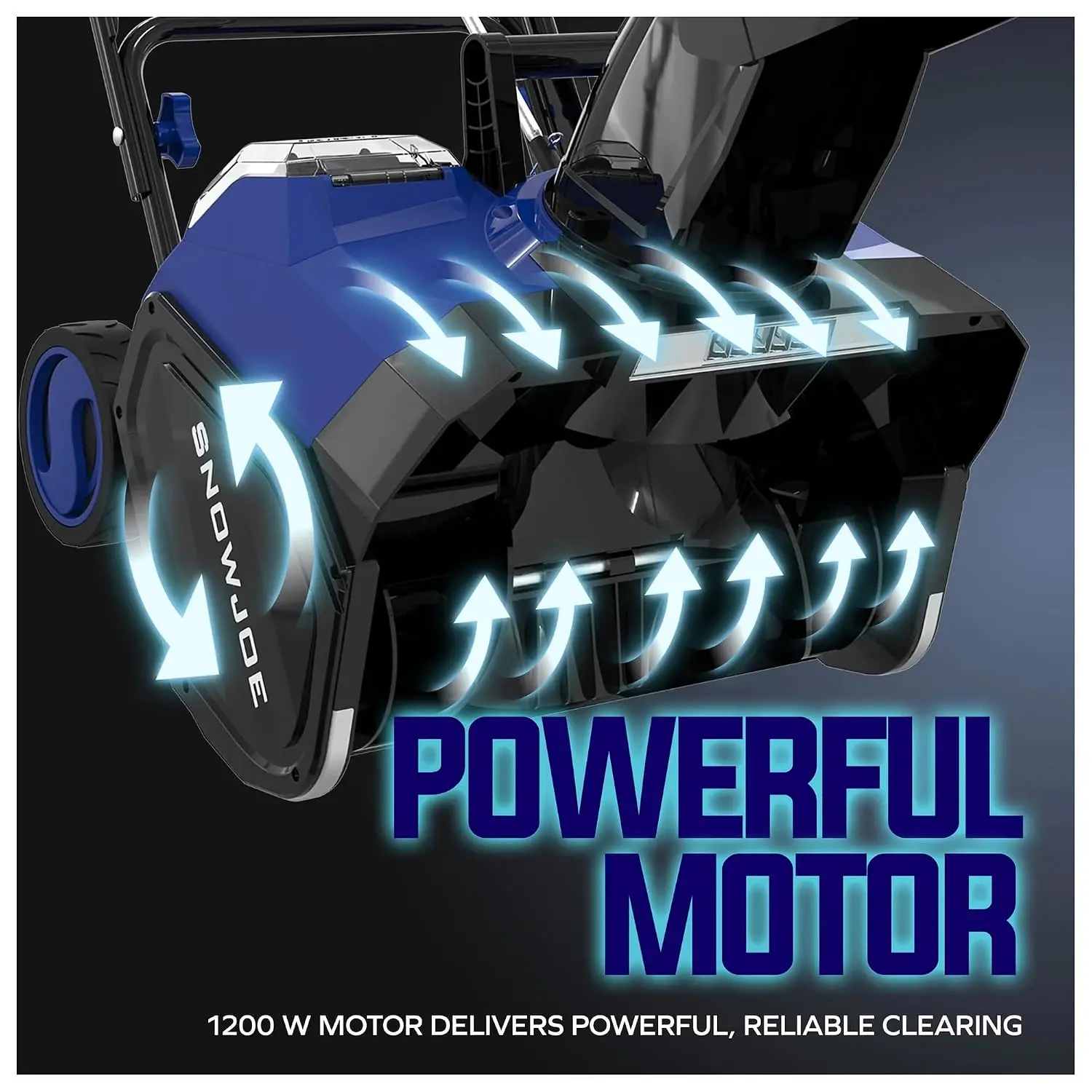 48V Cordless Electric Snow Blower – 18-Inch Single-Stage Snow Thrower with LED Light, 24V x2 Battery System, 24V-X2-SB18-GO 3