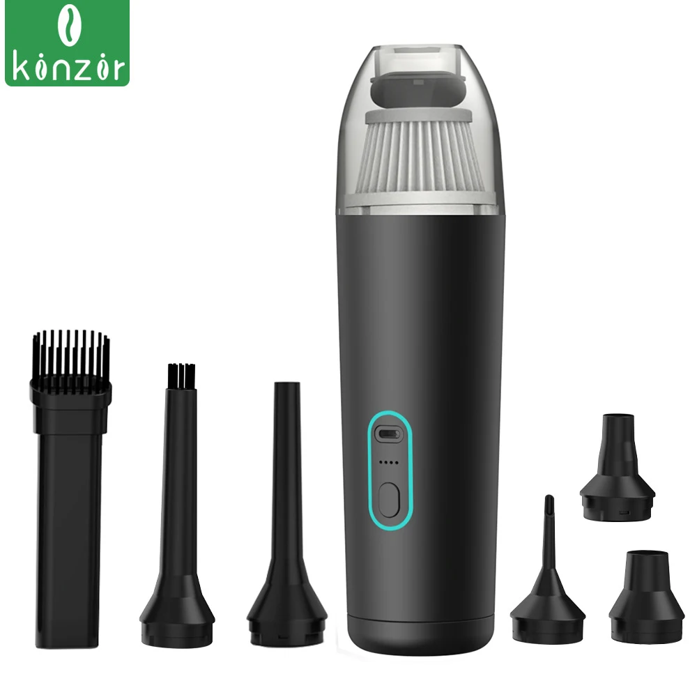 Compressed Air Duster and Vacuum 2-in-1, 55000RPM -Cordless Air Duster Computer Keyboard Cleaner