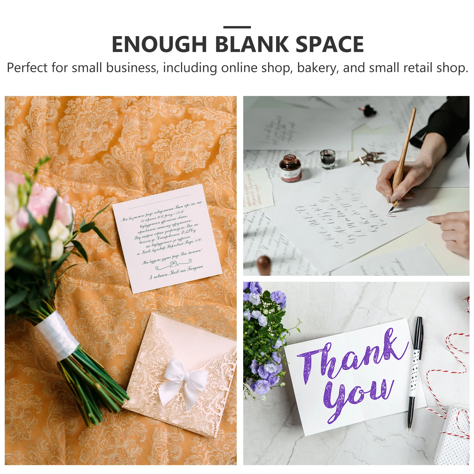 

150Pcs Thank You Cards for Small Business Elegant Thick Paper Delivery Memo Cards Thank You Notes Bulk Shop Supply