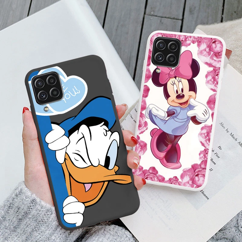 Dla Samsung Galaxy A22 4G A 22 A22S 5G przypadku Minnie Mickey Mouse słodkie mody kreskówki powłoki miękkiego silikonu Funda dla Samsung A22