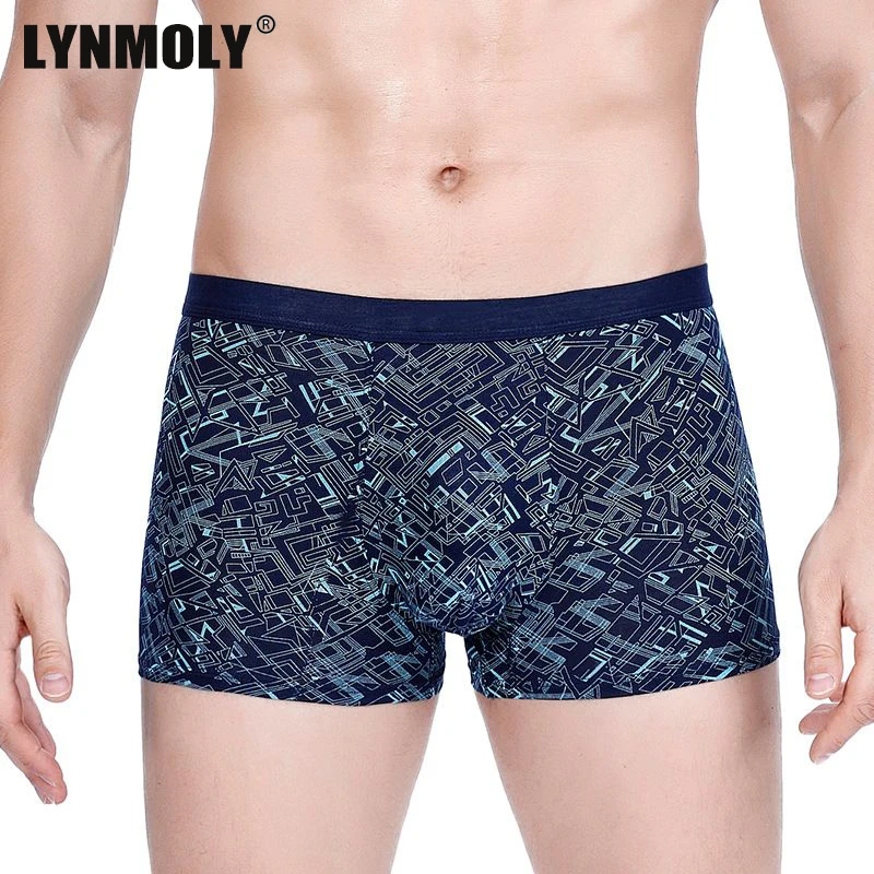 

1/2/3/4 шт. геометрическое 3D мужское нижнее белье мягкие модные удобные повседневные интимные спортивные дышащие трусы-боксеры с принтом