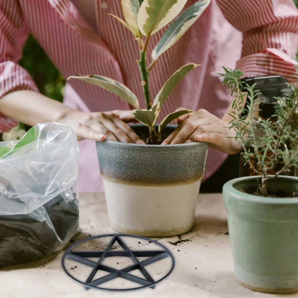 10 個通気性のある植物スタンド中空デザイン屋内屋外植木鉢ライザープランターベースマット庭の装飾ツール