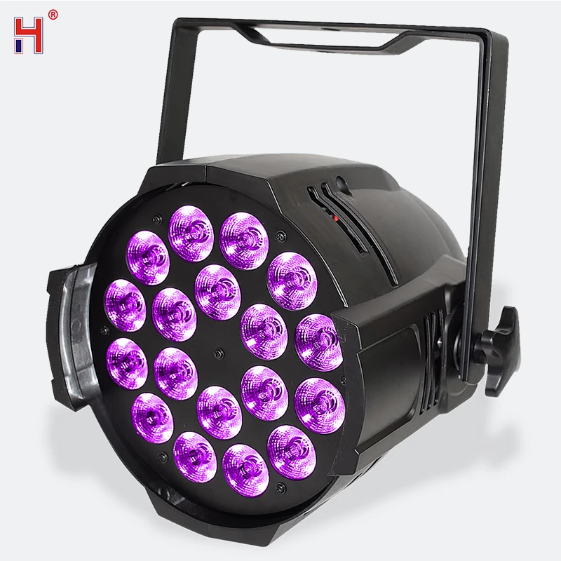 

HongYi LED Par Light 18x12W RGBW Color Mixing DMX Control Stage Lights Aluminum Equipment For DJ Disco Uplight