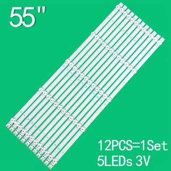 12 ชิ้น AHKK55D05-ZC22AG-10 HV550QUBB05 PTV55174KILED H55B K55S/U55S LED55U60 DLED55KJAH 12X5 0006 0008 MD5548YTSU AKZANA78H6