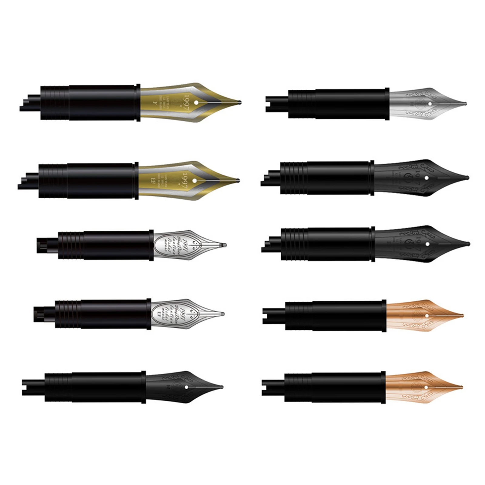 HongDian Fountain Pen Replacement Nibs EF M Size Spare Pen Nib Smooth Writing Office Practice Stationery