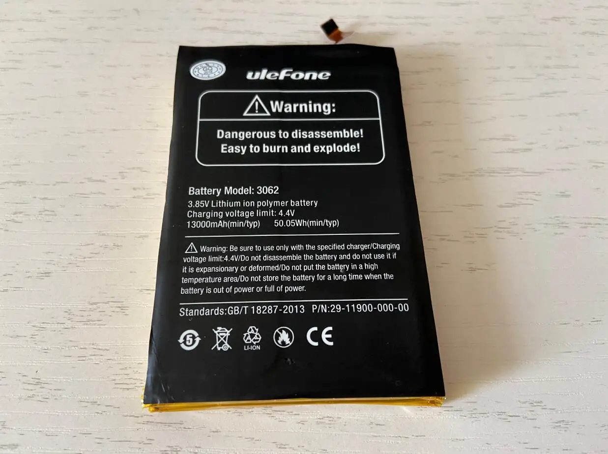 For Ulefone Power 5 power5 Smartphone Battery Power Supply BTY 13000mAh Model 3062