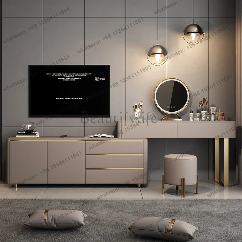 FG Simple Design Vanity Table Storage Aesthetic Elegant Luxury Dressers Nordic Space Saving Dressing Table Living Room Furniture