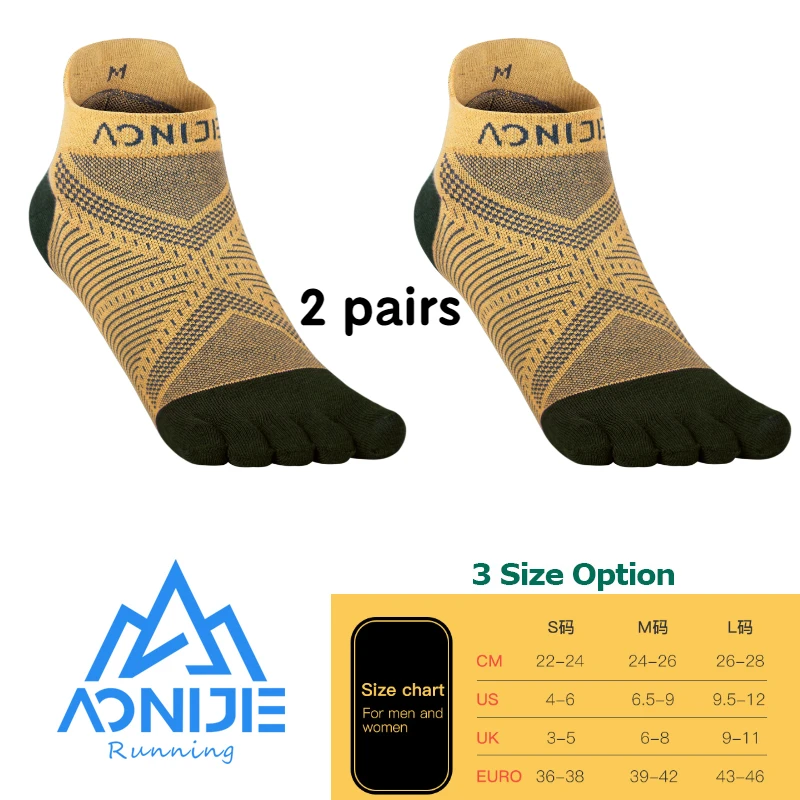 

AONIJIE E4824 2 Pairs Toe Barefoo Socks Mini Crew Five Fingers Cycling Running Soccer Basketball Sports Yoga Men Women Marathon