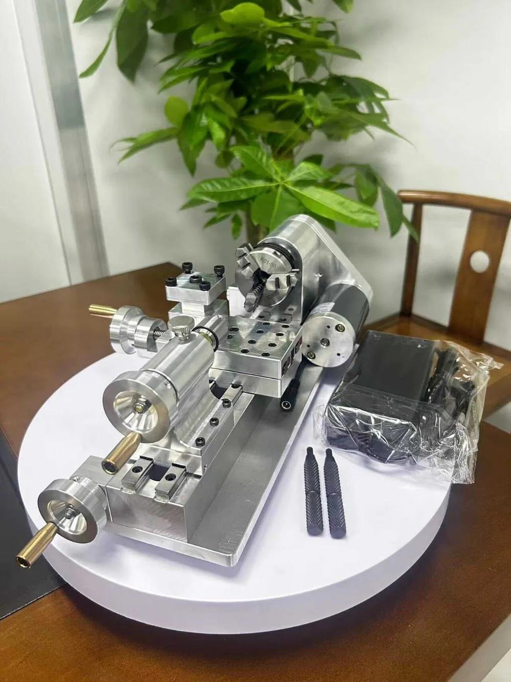Mini Benchtop Lathe Small Metal Wood Lathe DIY Craft Desktop Lathe