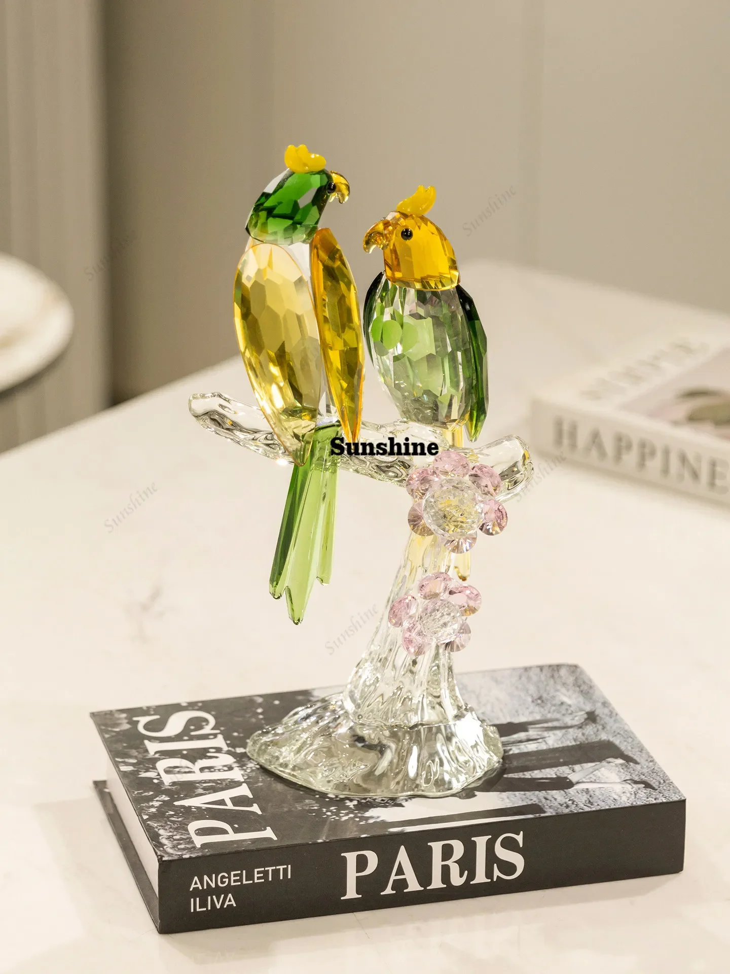 Crystal magpie bird ornament light luxury home decoration high-end wedding giftTJ