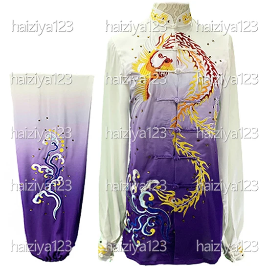 

Одежда для тай-чи с вышивкой феникса, наряд для тайцзи, униформа для кунг-фу, одежда для тренировок для мужчин, женщин, девочек, детей, мальчиков, взрослых, унисекс