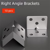 10/20PCS Stainless Steel L-Shaped Corner Code Furniture Connector Hardware Tools Angle Iron Piece L-shaped Bracket