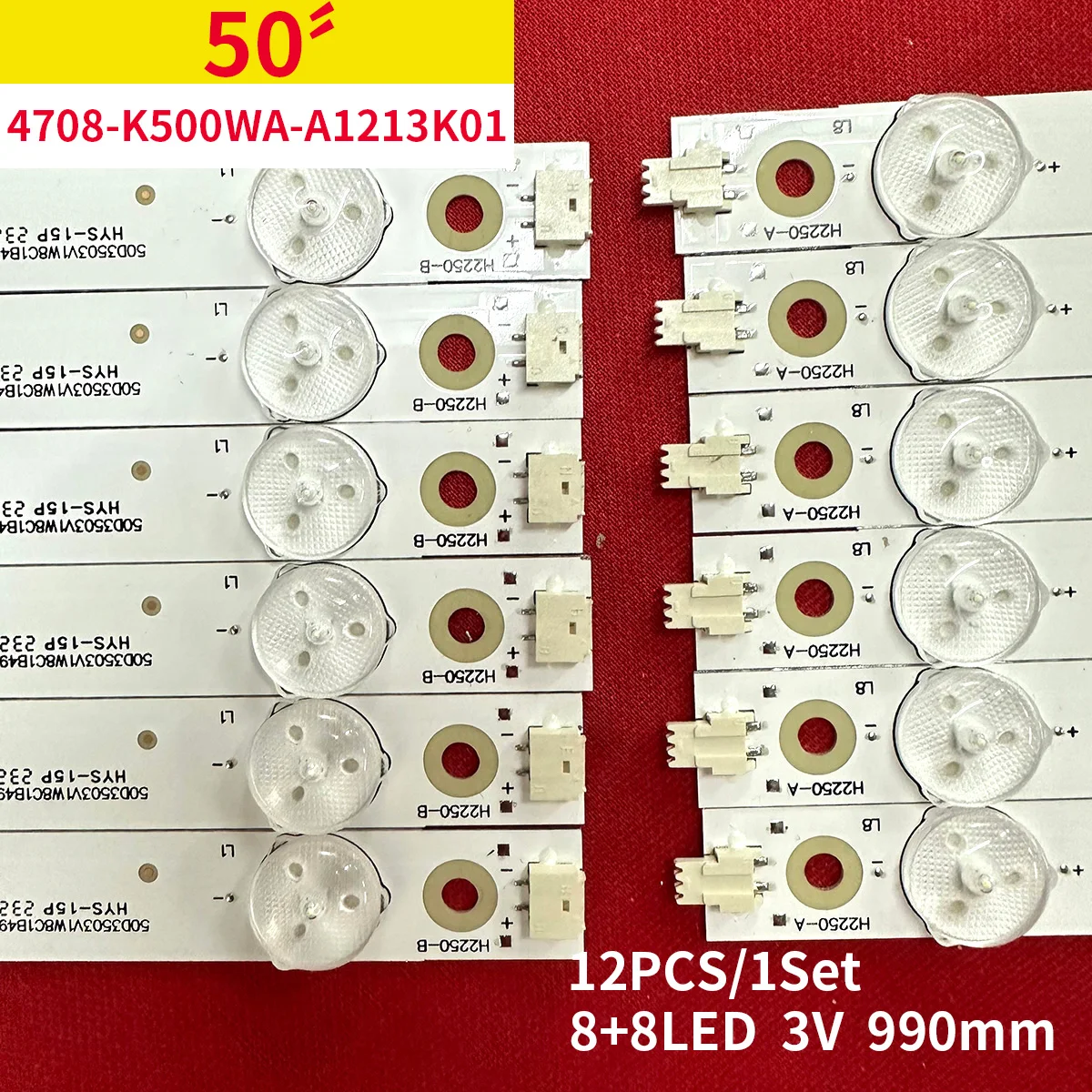 

New 12PCS/Lot 50PFL3040 K500WD6 LED Strip 4708-K500WA-A1213K01 4708-K500WB-A1213K01 K500WD-A 4708-K500WD-B K500WD16A008