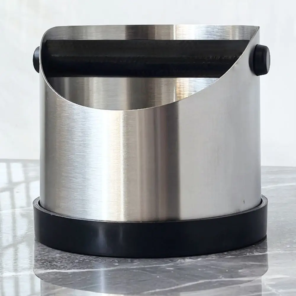 Multi Size Stainless Steel Coffee Knock Box Espresso Waste Container Grounds Bucket Professional Barista Supplies