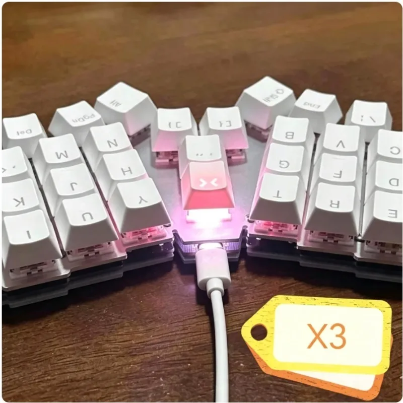 Customized Split Keyboard Kit Aluminum Alloy Wired Corne Style Ergonomic Layout Mechanical Keyboard RGB Hot Swappable