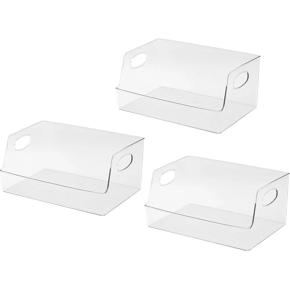 

Набор из 2 контейнеров для хранения фруктов и овощей, прозрачные пластиковые лотки для холодильника, органайзер для экономии места