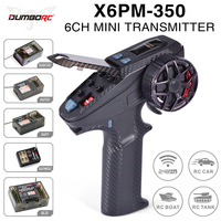 DUMBORC X6PM-350 RC Transmitter and Receiver Kit BL3F/X6FG/X6FP/X4FMG 2.4GHZ RC Controller 6CH Gyro Universal RC Car Boat