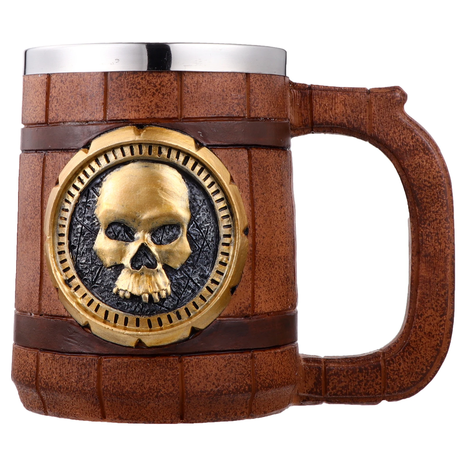 

Skull Cup Mugs Creative Resin Stainless Steel Party Travel Beer Shape Home Office Restaurant Mug Kitchen Bar