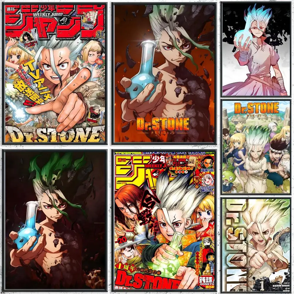 Trending Anime D-Dr. STONES Poster HD Self-Adhesive No Residue After Removal Ideal for All Kinds of Wall Decor