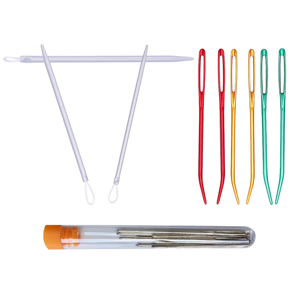 

1 set Eye Combination Needles Large Eye Hand Tools Set Bright Color Durable Sewing Needle Kit For Clothes Shoes Darning