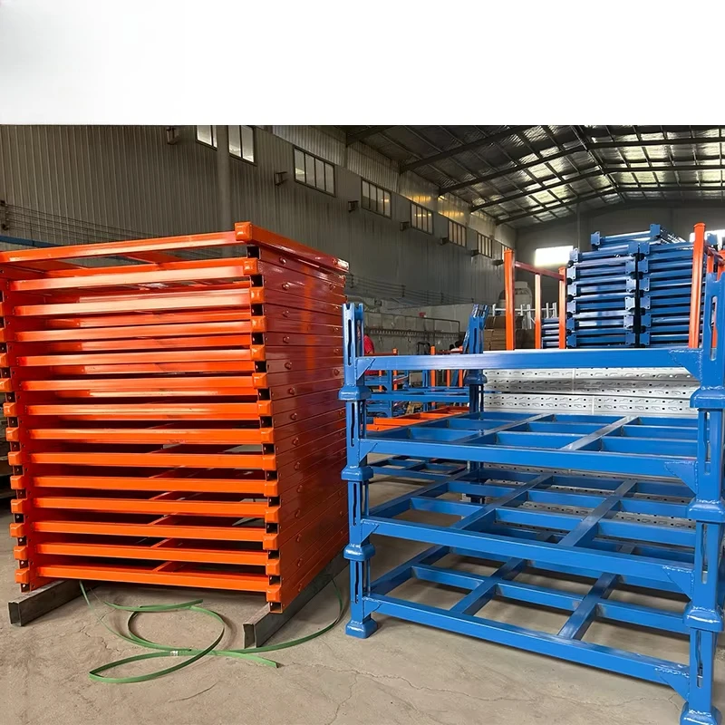 Industrial pallet rack Multi-stage foldable bolt structure Anti-corrosion metal rack