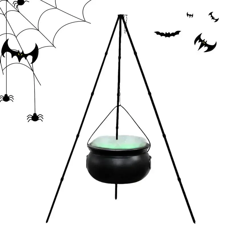 

Witch Cauldron With Tripod Witch Bowl Decoration Decorative Props Candy Bowl Decor For Halloween Patio Yard Porch Decor