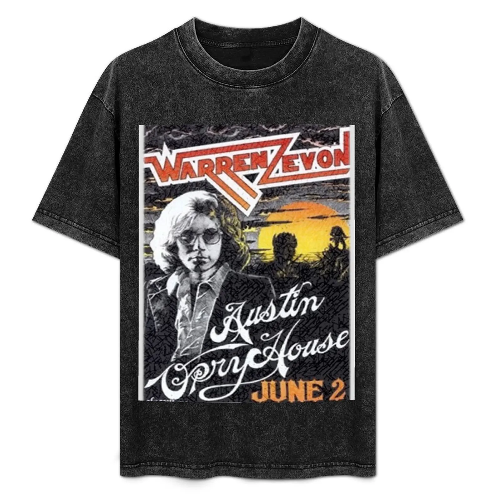 

Warren Zevon Vintage Concert Poster at the Austin Opry House T-Shirt Utility Work Short Sleeve Top